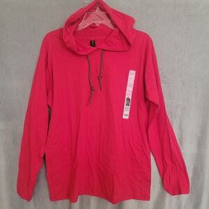 Anvil Red Hooded Lightweigt Sweatshirt, Size XL